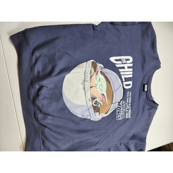 Star Wars Sweatshirt Womens XXL Baby Yoda Child Force Strong Mandalorian Sci Fi - Picture 13 of 13